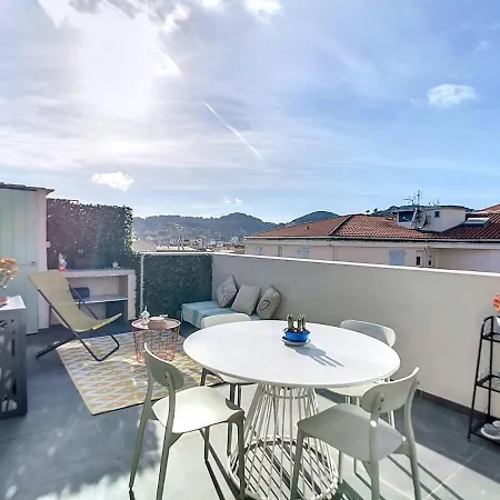 Bright 2-room - Rooftop Terrace - Swimming Pool Apartman Vallauris